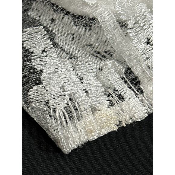 Lulus White Beaded Fringe Mini Skirt Women’s Small 100% Polyester Party Glam - Picture 9 of 9
